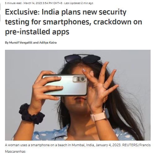 消息称印度计划强制智能手机厂商允许用户卸载预装应用，并建立合规审查机制