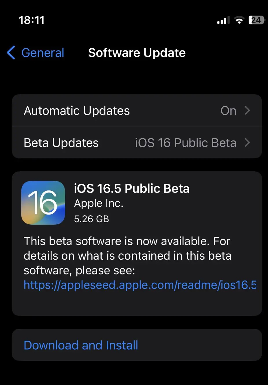 苹果发布 iOS/iPadOS 16.5 首个公开测试版本