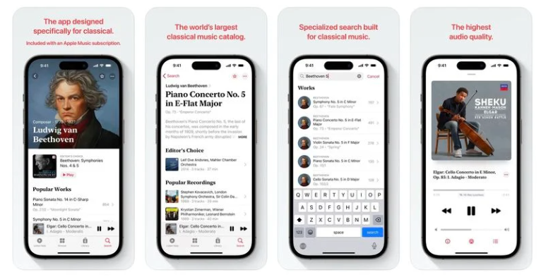 苹果将于 3 月 28 日正式推出 Apple Music Classical ，现已上架 App Store