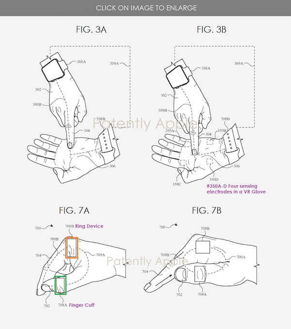 苹果智能戒指专利：基于手势在 VR 场景中实现打开文档、滚动等交互