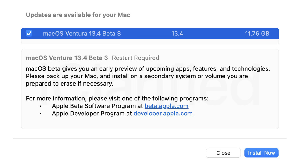 苹果 macOS 13.4 开发者预览版 Beta 3 发布