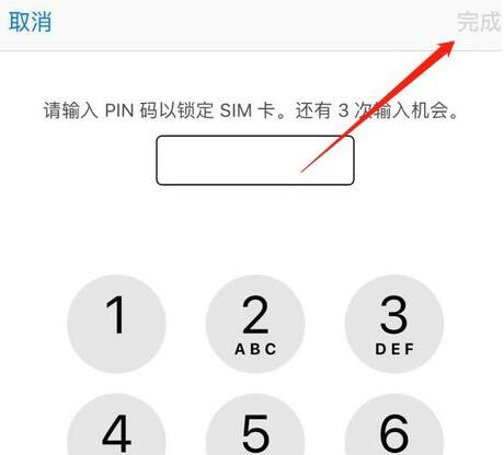 苹果手机设置pin码